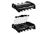 Electric grill LAFE GRL003 with lid